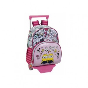 Mochila Escolar Minions girl con ruedas Poliéster 33x27x10 cm