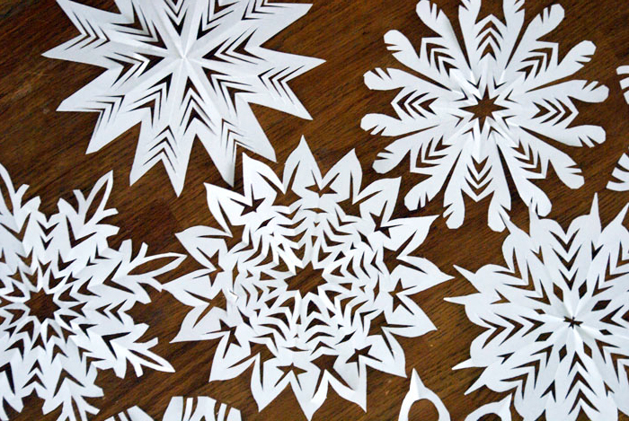  3 hojas de algodón para decoración de nieve