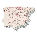 Plantilla mapa de España 15 x 12,5 cm