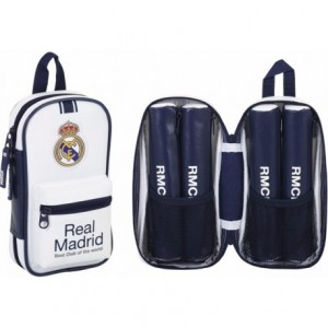 Plumier Escolar Real Madrid 12x5x23 cm 1º Equipacion 4 portatodos