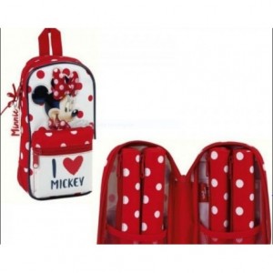 Plumier Escolar Minnie Mouse 12x5x23 cm 4 portatodos