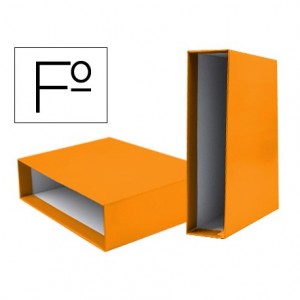 Caja archivador marca Liderpapel de palanca Folio documenta Naranja