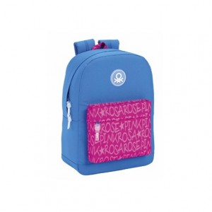 Mochila Escolar Benetton Adaptable a Carro 32x14x43 cm Wording