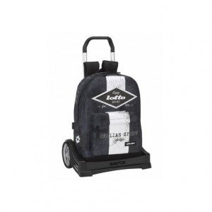 Mochila Escolar Grande Lotto Con Carro Evolution 32x14x43 cm Grunge