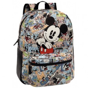 Mochila Escolar Mickey Mouse Adaptable Carro 33x42x12 cm Comic