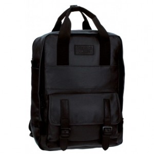 Mochila Escolar Pepe Jeans Black Label Porta ordenador Sin carro 28x38x13cm Negra