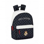 Mochila Escolar Real Madrid 41x31x16 cm de Poliester Black & White