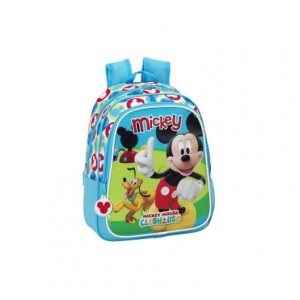 Mochila Infantil Mickey Mouse Club House Adaptable Carro 27x33x10 cm