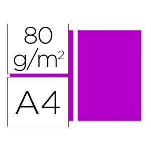 Papel color Liderpapel color fucsia A4 80g m2