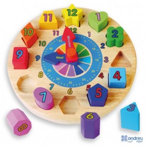Puzzle Reloj Infantil 12 piezas a partir de 2 años Andreutoys
