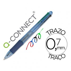 Boligrafo 4 colores marca Q-Connect