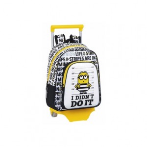 Mochila Escolar Minions con ruedas Poliéster 34x27x10cm I didnt do it