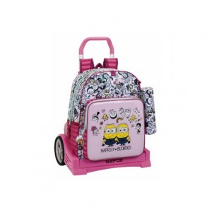 Mochila Escolar Minions girl con ruedas Poliéster 33x15x43 cm