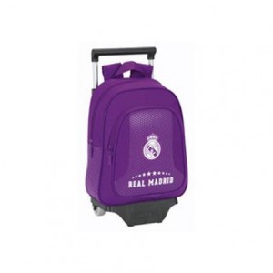 Mochila Infantil Real Madrid con ruedas y carro 27x10x33 cm 2ª equipación