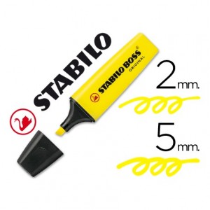 Rotulador Stabilo Boss 70 amarillo fluorescente