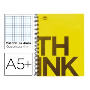 Bloc Cuarto marca Liderpapel serie Think cuadricula 4 mm amarillo