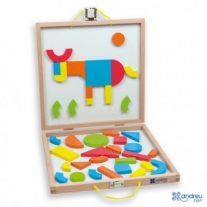 Juego Didáctico a partir de 3 años Caja de formas magneticas Andreutoys