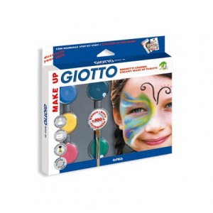 Set Giotto make up sombra cosmetica +pincel+esponja+guia maquillaje