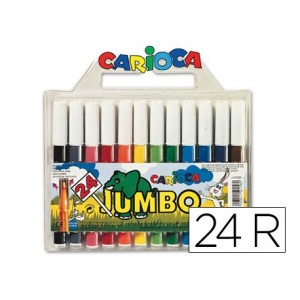 Rotulador Carioca Jumbo grueso lavable caja 24 rotuladores