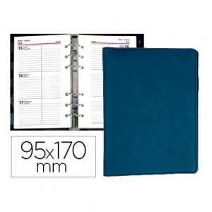 Agenda 2018 Anillas Dion Semana Vista 96X170 mm azul Liderpapel