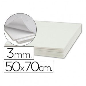 Carton pluma Liderpapel adhesivo 50 x 70 cm espesor 3 mm