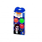 Crema maquillaje para la cara Jovi Halloween Colores surtidos Pack de 6 botes + accesorios