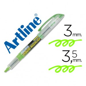 Rotulador Artline EK-640 Fluorescente color Verde Punta biselada