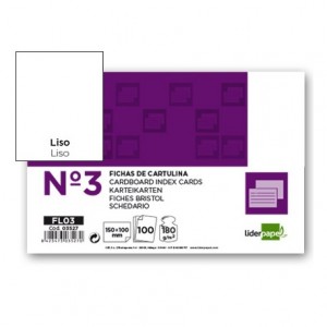 Ficha lisa marca Liderpapel N3