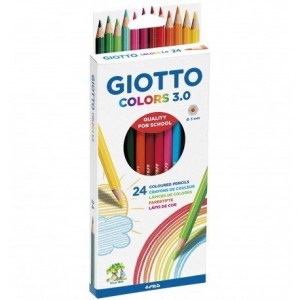 Lapices de colores marca Giotto colors 3.0 caja de carton de 24 lapices
