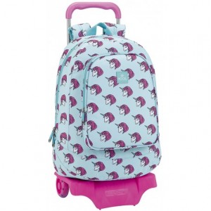 Mochila Escolar Moss Unicorn Con 2 ruedas 33x42x15 cm