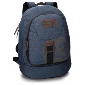 Mochila Pepe Jeans Poliéster 34x42x16 cm 73 Blue Denim adaptable a carro