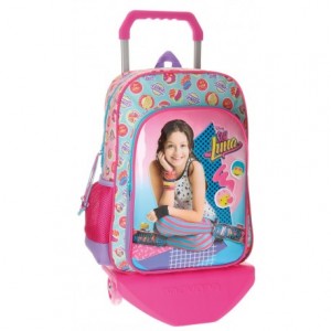 Mochila Soy Luna Microfibra 30x40x16 cm Pop Rosa con ruedas