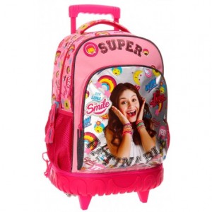 Mochila Soy Luna Microfibra 32x43x21 cm Smile Rosa con ruedas