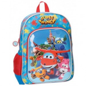 Mochila Super Wings Microfibra 29x38x12 cm Team Azul