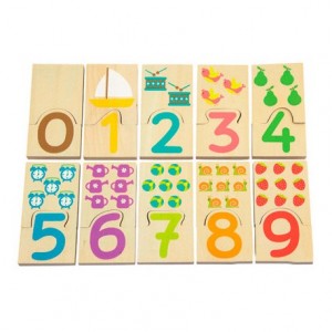 Puzzle Didactico Insertar numeros 0 al 9 a partir de 1 año 10 piezas Andreutoys