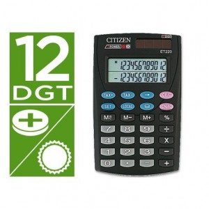 Calculadora Bolsillo Citizen Modelo ET-220 12 digitos