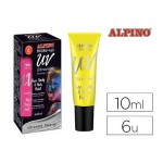 Maquillaje Fluorescente Alpino UV Caja 6 unidades Color Amarillo Tubos 10 ml