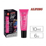 Maquillaje Fluorescente Alpino UV Caja 6 unidades Color Rosa Tubos 10 ml