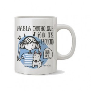 Taza ceramica love&child habla chucho que no te escucho de 300 cl