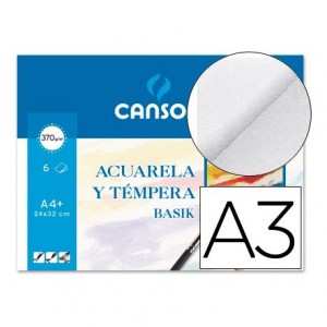 Papel acuarela Canson A3 gramaje 370 g m2