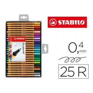 Rotulador Stabilo Point 88 Estuche 25 Colores