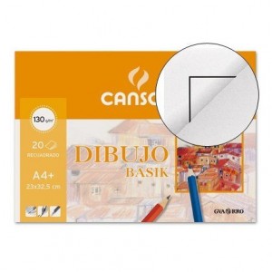 Bloc de dibujo Canson Din A4 encolado gramaje 130 g m2