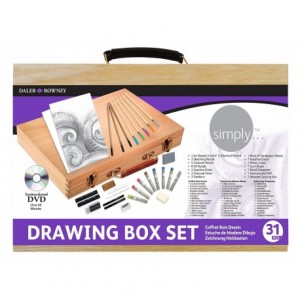 Set de dibujo Daler Rowney de madera 31 piezas