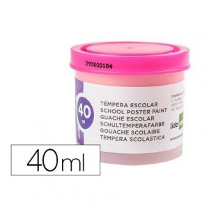 Tempera Escolar Liderpapel Color Rosa 40 ml