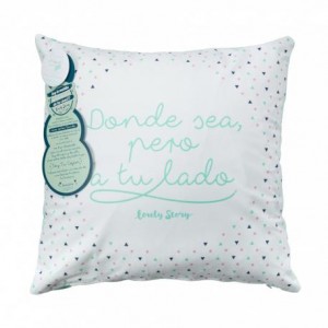 Funda Cojin 45x45 cm Donde sea pero a tu lado Lovely Story