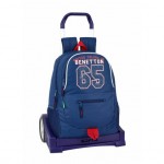 Mochila escolar Benetton 45x32x16 cm de Poliester Boy con ruedas