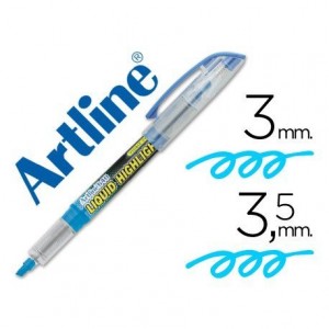 Rotulador Artline EK-640 Fluorescente color Azul Punta biselada