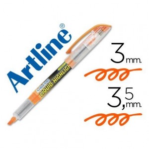 Rotulador Artline EK-640 Fluorescente color Naranja Punta biselada