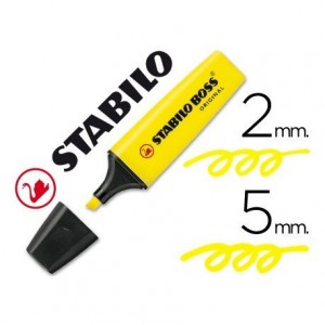 Rotulador Stabilo Boss 70 amarillo fluorescente
