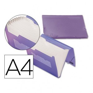 Carpeta clasificadora gomas polipropileno Beautone Din A4 violeta